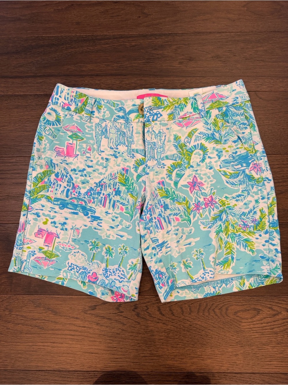Lilly Pulitzer Jayne Knit Shorts Size 10 in What A Lovely Place - C69-006